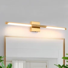 36-Inch 5CCT 20W Bathroom Vanity Light Fixture, Brushed Brass 2700K-5500K Wal...