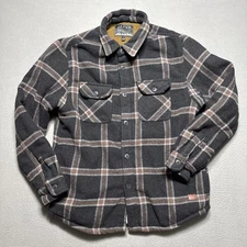 Jachs New York Shacket Mens Sz Large Wool Blend Sherpa Lined Plaid Flannel Shirt