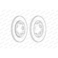 Ferodo 2X Bremsscheibe Hinten Ø308 Mm Voll FüR Ford Transit V363 Kasten Fcd