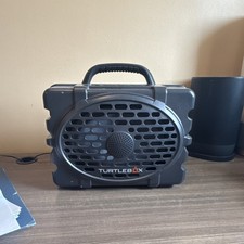 Turtlebox Portable Rugged Bluetooth USB-C Speaker Black Rectangular