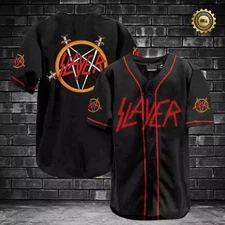 Slayer Band Printed Baseball Jersey Shirt