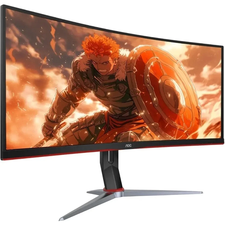 AOC - CU34G2XP 34" VA Curved Gaming Monitor, WQHD (3440x1440), 180Hz, 1ms - Image 3 of 4