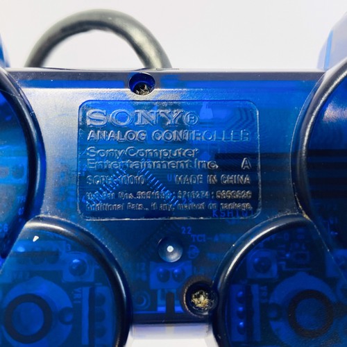 OCEAN BLUE CLEAR Dual Shock 2 Controller Official Sony PS2 SCPH-10010 DUALSHOCK - Picture 9 of 12