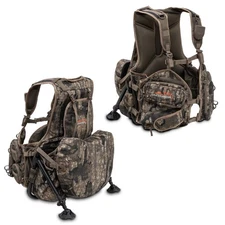 Realtree Timber X Large Turkey Hunting Vest with Memory Foam Seat and Pockets
