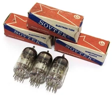 Sovtek 12AX7 WB Vacuum Preamp Tubes for Guitar/Audio Amplifiers - Lot of 3
