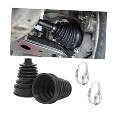 2PCS CV Boot with 4 Stainless Steel Clamps, Black CV Boots Joint Replacement