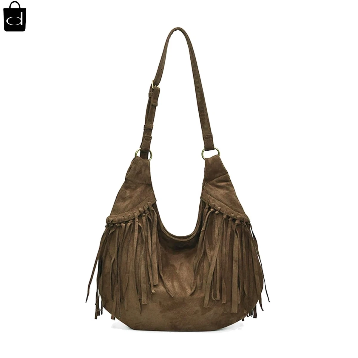 vintage leather fringe purse products for sale | eBay