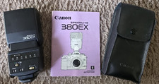 Canon Speedlite 380EX Flash for Canon w/ Case and Manual