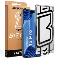Schutzglas + Applikator FüR Iphone 15 Pro Bizon Displayschutzglas Hartglas Glas