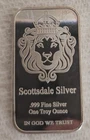 1 Oz Silver Bar Scottsdale Mint .999 Fine Silver Bar. NO RESERVE!