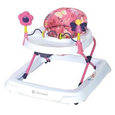 Emily Pink Baby Walker - Three-Position Height Adjustment  Wide Base for Safety