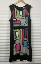 Art Simply by Dolcezza Womens Dress Size XXL Sleeveless Stretch Art to Wear Zip