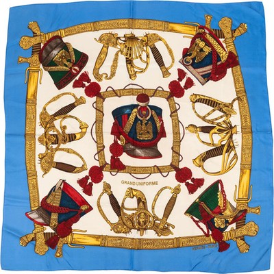 Hermès Grand Uniforme Silk Carre 90 Scarf Tuch Schal