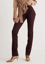 Quince Women's Ultra-Stretch Ponte Pants In Burgundy Size Small EUC Career Comfy
