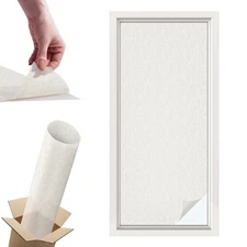 Decorative Film Privacy Self Adhesive Plant Ornament Textures Beige