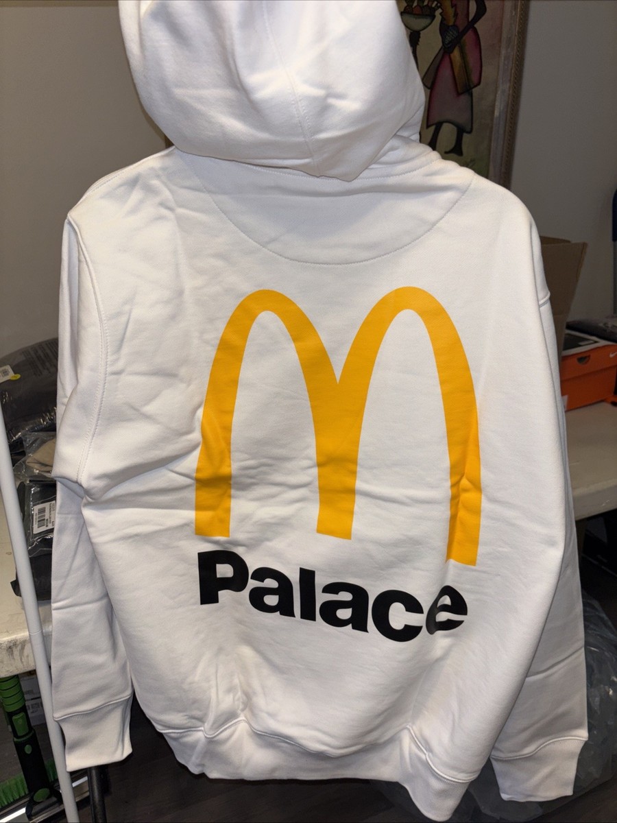 Palace X McDonald's White Hoodie Size Large-Brand New -Sealed | eBay
