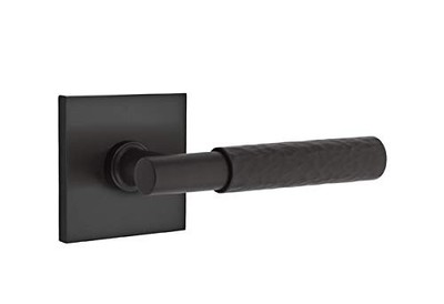 Emtek Select Dummy, Square Rosette, T-Bar Stem, Hammered Handle US19