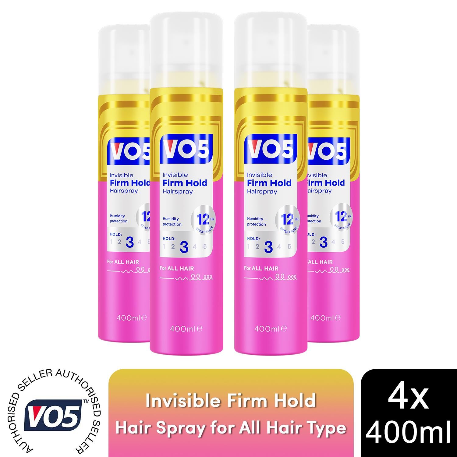 VO5 Invisible Firm Hold Hairspray 400ml - Image 7