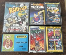 Sinclair ZX Spectrum Assorted Games Cassette Bundle 48k 128k +2 x10 Titles