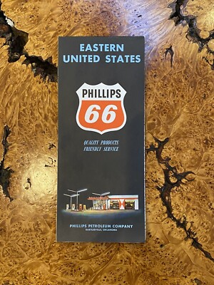PHILLIPS 66 OIL COMPANY EASTERN UNITED STATES ROAD MAP 1962