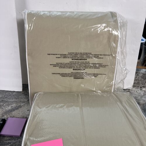 Outdoor Patio Bench Cushion 13.5 x 49.5 x 2 NEW Non Skid Backing Taupe 2pc - Picture 3 of 6