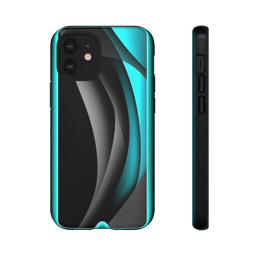 Abstract Wavy Tough Cases, Green Black Phone Covers, iPhone Samsung Pixel, - Picture 52 of 119