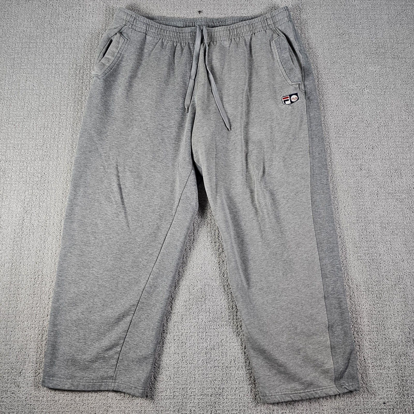 Pantaloni della felpa da donna grigi Fila taglia XL gamba larga larga larga