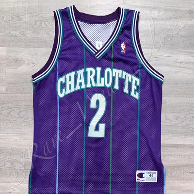 Nba Jersey Charlotte Hornets Larry Johnson Champion Authentic Sz 44 Vintage Rare Ebay