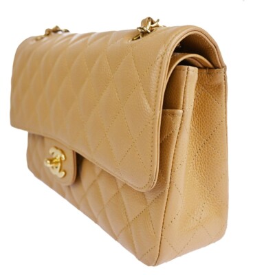 CHANEL CC Matelasse 25 Double Flap Chain Shoulder Bag Caviar CHANEL CC Matelasse 25 Double Flap Chain Shoulder Bag Caviar