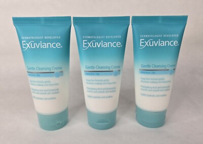 Lot Of 3 Exuviance Gentle Cleansing Creme Sensitive Dry Skin 2 oz New Sealed
