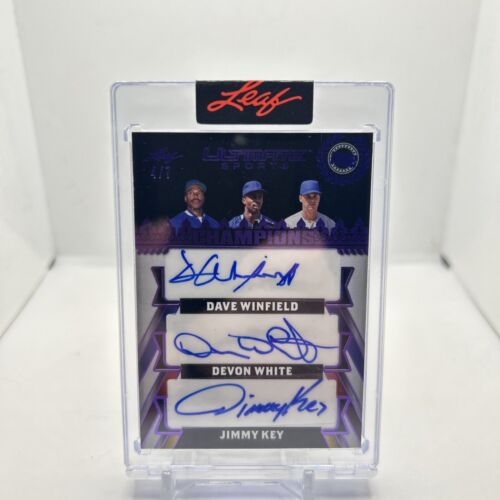 2024 Leaf Ultimate Sports Dave Winfield / Devon White Jimmy Key TRIPLE AUTO 4/7