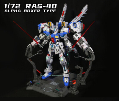 Rodams 1/72 RAS-40 Alpha Boxer Type Gundam Prototype Assembly Model Blue Solid
