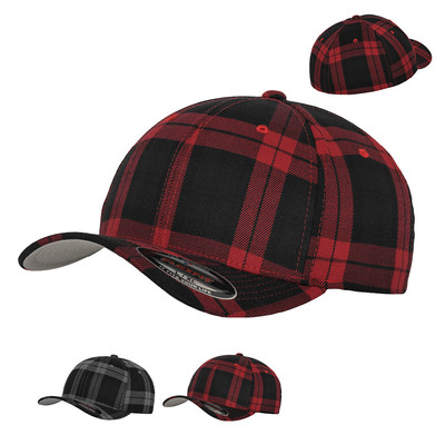 Flexfit Tartan Plaid Cap Kappe karriert Karostoff Original S/M L/XL Neuware