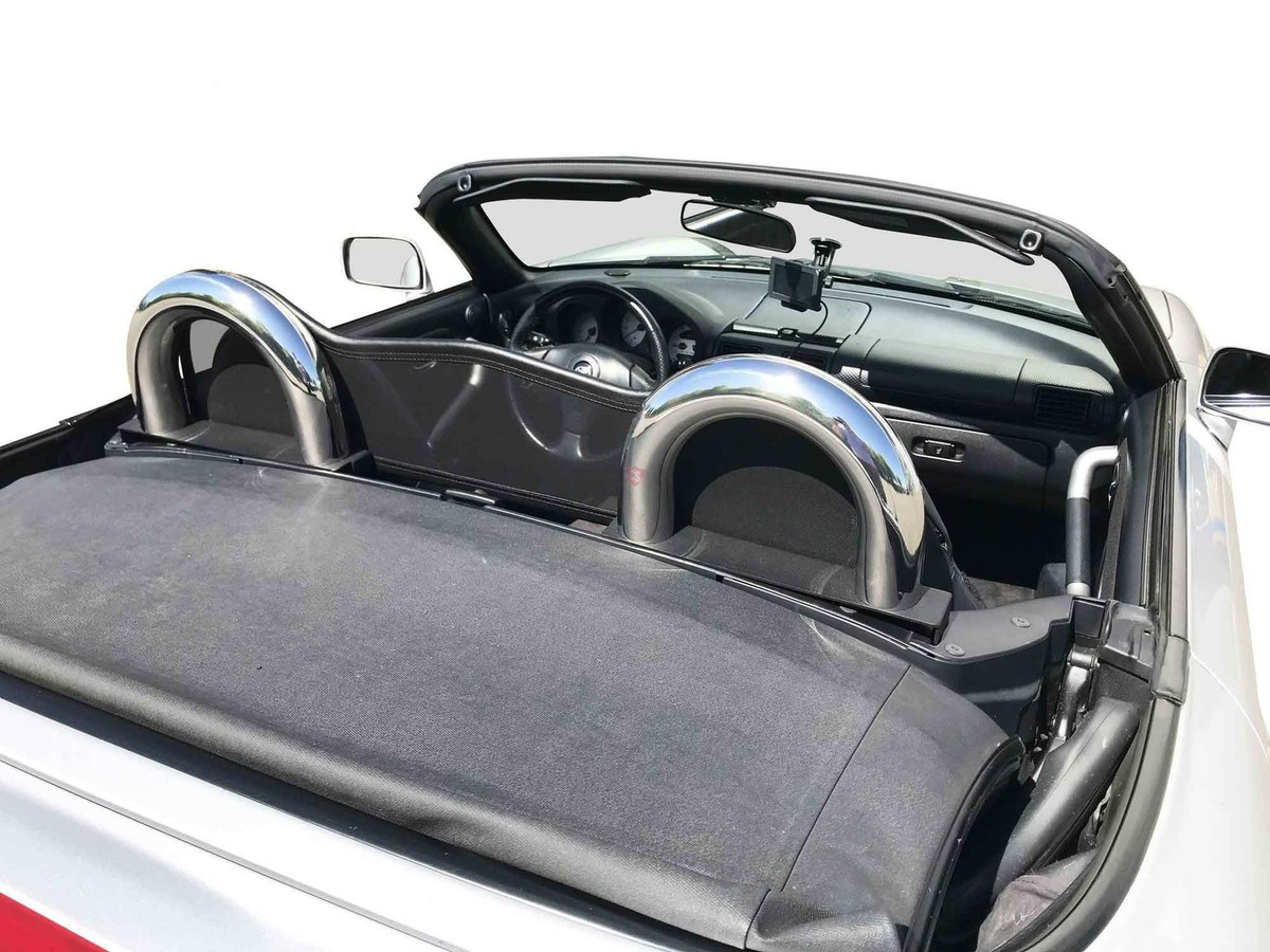 TOYOTA MR2 SPYDER STYLE BAR + WIND DEFLECTOR 1999-2007 STAINLESS