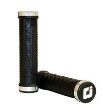 Box ODI Hex Lock-On MTB BMX Grips BX-HG17BKHEX-SL BLACK w/SILVER Clamps