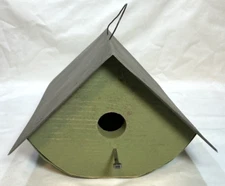 NEW Rustic Vintage Style Wooden Birdhouse Metal Roof & Body Made In Lancaster PA
