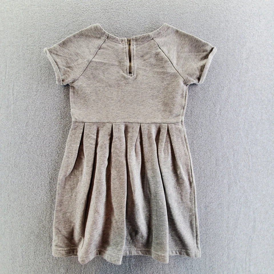 Vestido plisado gris manga corta turquesa detalles cuentas talla L (10/12) Cherokee Foto 2 de 4