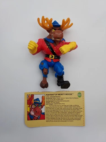 Vintage 1993 Playmates Toys Teenage Mutant Ninja Turtles Monty Moose Figure TMNT