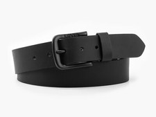 Levi's Seine Logo Leather Belt Black