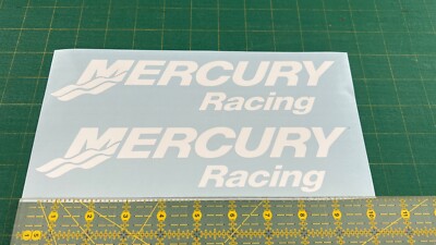 Mercury Racing Patch Mercury Racing Sticker DECAL WHITE Race Boat Outboard