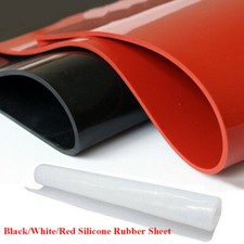 Black White Red High Temp Soft Silicone Rubber Sheet Plate Mat 1 2/3/4/5/6mm
