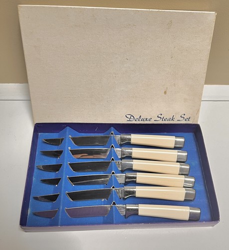 Solingen Germany Steak Knives Set of 6 Vintage ~ Original Box ~ W. Hembeck Sohne