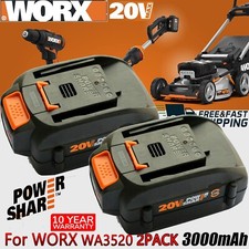 2pack For WORX 20V MAX Extend Lithium Battery 20 Volt WA3520 WA3525 WA3575 WG155
