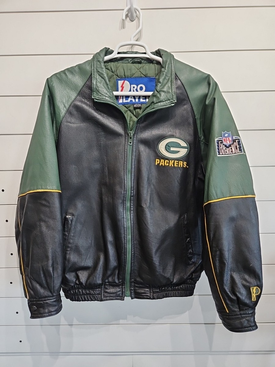 Vtg Green Bay Packers NFL Football Leather Letterman Jacket