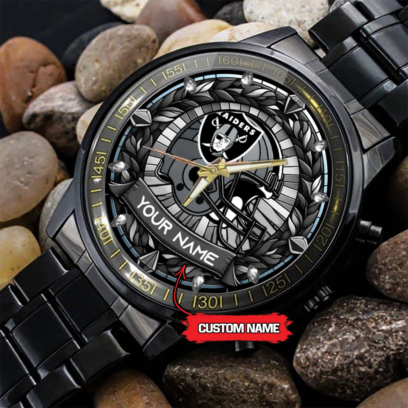 Custom Las Vegas Team Raider Stainless Steel Watch