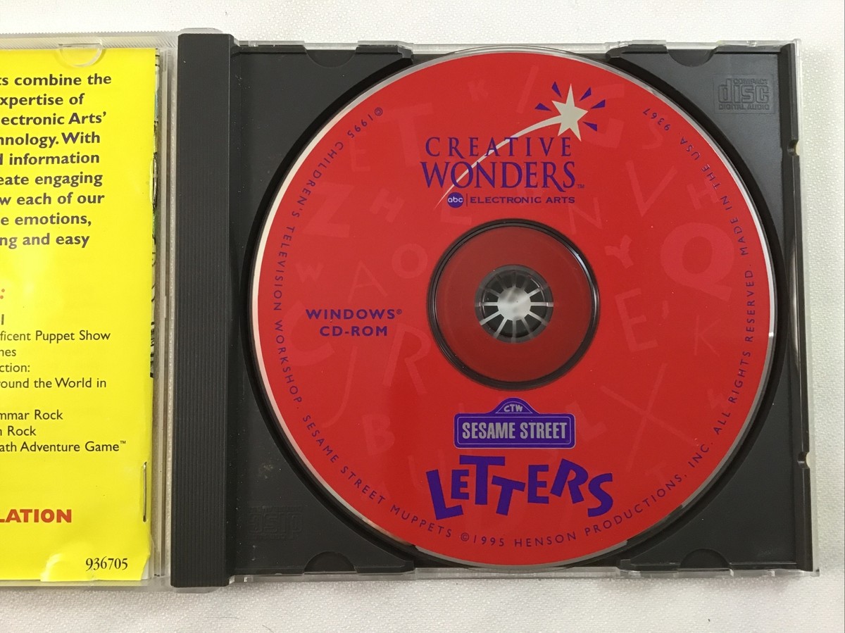 ああ街頭紙芝居 スペース・ロム CD-ROM Sesame Street Letters Users Guide CD-Rom 1995 | eBay