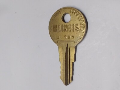 ILLINOIS Lock Key # J583 J 583 Slot Machine Jukebox Wallbox Arcade Coin-op