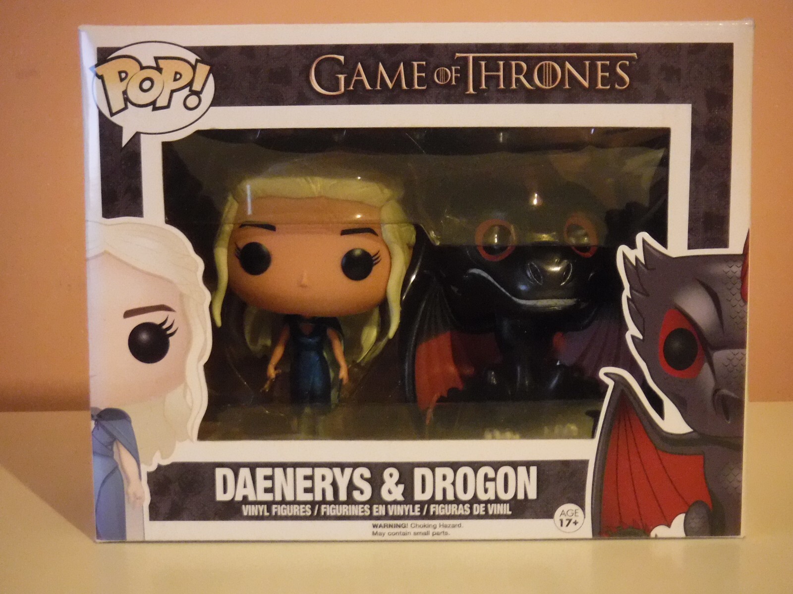 Funko Pop! Game Of Thrones - Daenerys &Amp; Drogon Metallic 2 Pack *Box Damage*