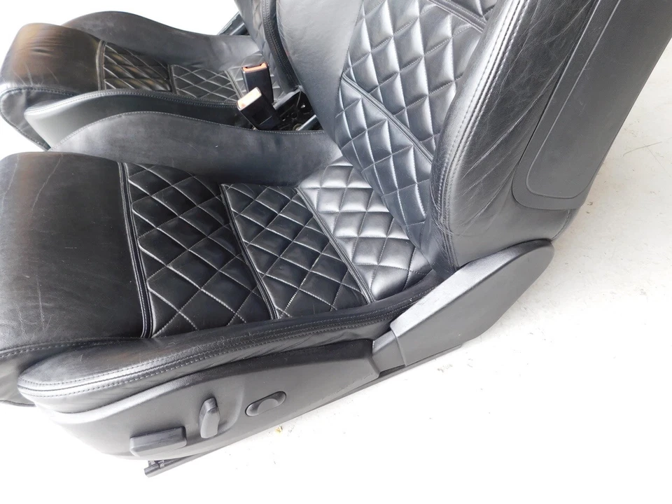 Lamborghini Gallardo Spyder LP560 2010 Black Leather Power Seats Pair J109 - image 4 of 4