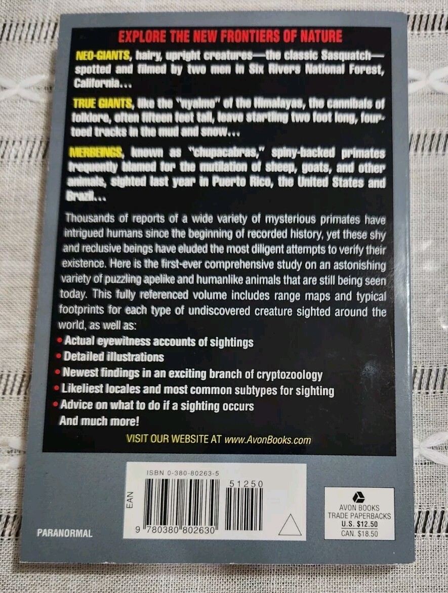 洋書 Field Guide to Bigfoot/Coleman (Signed) THE FIELD GUIDE TO BIGFOOT AND OTHER MYSTERY PRIMATES